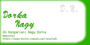 dorka nagy business card